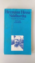 kniha Siddhartha Eine indische Dichtung, Suhrkamp 1974