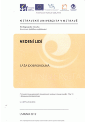 kniha Vedení lidí, Ostravská univerzita, Pedagogická fakulta, Centrum dalšího vzdělávání 2012