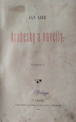 kniha Arabesky a novelly. Svazek I, V. Čech 1886