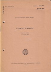 kniha Užitkový porcelán Československá státní norma ČSN 72 5510, Vydavatelství Úřadu pro normalizaci a měření 1980