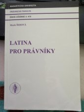 kniha Latina pro právníky , Masarykova univerzita 2008