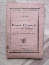 kniha Filosofické proudy v současné pedagogice, Dědictví Komenského 1926