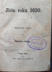 kniha Jičín roku 1620 historický román, Kat. Jeřábková 1855