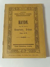 kniha Haydn No. 57, Op. 76. No. 5 Quartett D-dur, Ernst Eulenburg 1900