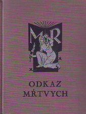 kniha Odkaz mŕtvych román, L. Mazáč 1936