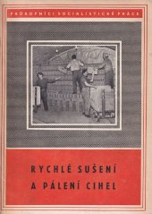 kniha Rychlé sušení a pálení cihel, Práce 1952