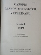 kniha Časopis Československých veterinářů Časopis IV. ročník 1949, Zvěrolékařská komora 1949