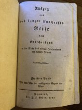 kniha Auszug aus des jungen Anacharsis Reise nach Griechenland in der Mitte des vierten Jahrhunders vor Christi Geburt,  J.L. Gehra 1793