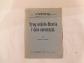 kniha Vývoj českého divadla v době obrozenské, Svatopluk Hrnčíř 1921