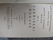 kniha Vzkříšení Bohové Leonardo Da Vinci II.díl, Kvasnička a Hampl 1926