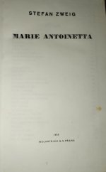 kniha Marie Antoinetta, Melantrich 1933