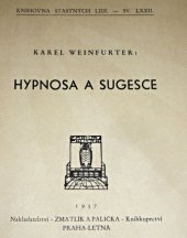 kniha Hypnosa a sugesce, Zmatlík a Palička 1937