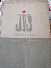 kniha Josef Vissarionovič Stalin Stručný životopis, Svoboda 1949