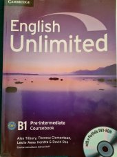 kniha English Unlimited B1 Pre-intermediate Coursebook, Cambridge 2015