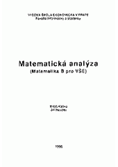 kniha Matematická analýza (matematika B pro VŠE), Vysoká škola ekonomická 1995