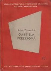 kniha Gabriela Preissová Monografie, SPN 1962