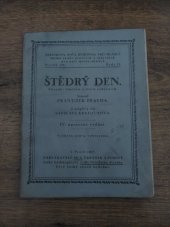 kniha Štědrý den. Původní činohra o třech jednáních, Fr. A. Urbánek a syn 1927