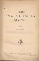 kniha Studie z novější literatury německé, Jan Laichter 1904