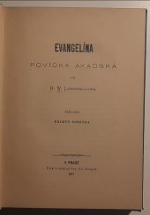 kniha Evangelína povídka akadská, Edvard Grégr 1877