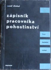 kniha Zápisník pracovníka pohostinství, Merkur 1972