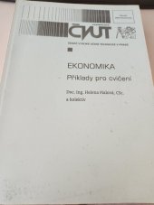 kniha Ekonomika příklady pro cvičení, ČVUT 2002
