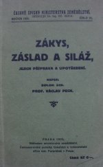 kniha Zákys, záslad a siláž, jejich příprava a upotřebení, Ministerstvo zemědělství 1922