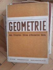 kniha Geometrie pro čtvrtou třídu středních škol, SPN 1952