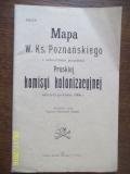 kniha Mapa W. Ks. Poznańskiego z oznaczeniem  posiadłości Pruskiej Komisyi Kolonizacyjnej nabytych  po koniec 1906 r., Slupski 1908