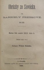 kniha Obrázky ze Slovácka. Díl III, Nákladem spolku pro vydávání laciných knih českých 1889