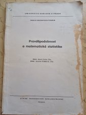kniha Pravděpodobnost a matematická statistika pro posluchače fakulty matematicko-fyzikální, Státní pedagogické nakladatelství 1986