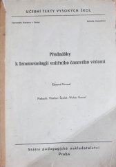 kniha Přednášky k fenomenologii vnitřního časového vědomí, Státní pedagogické nakladatelství 1970