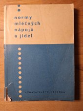 kniha Normy mléčných nápojů a jídel, Vydavatelství obchodu 1964