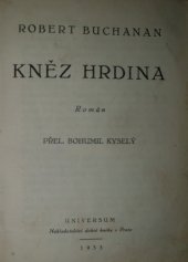 kniha Kněz hrdina román, Universum 1933