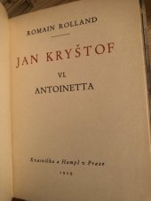 kniha Jan Kryštof. VI., - Antoinetta, Kvasnička a Hampl 1929