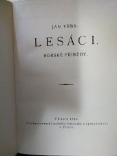 kniha Lesáci horské příběhy, Čsl. podniky tisk. a vydav. 1923