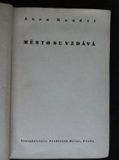 kniha Město se vzdává [Román], Ferdinand Holas 1946