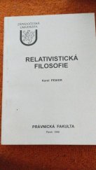 kniha Relativistická filosofie, Západočeská univerzita v Plzni 1996