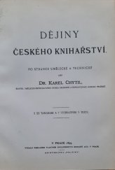 kniha Dějiny českého knihařství, Společenstvo knihařů atd. 1899