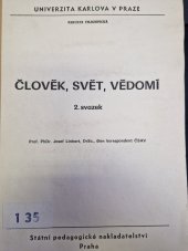 kniha Člověk, svět, vědomí, SPN 1982