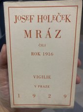 kniha Mráz čili rok 1916, Štěpán Jež 1929