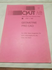 kniha Geometrie pro CAD, ČVUT, Strojní fakulta 1997