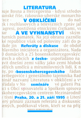 kniha Literatura v obklíčení a ve vyhnanství  Referáty a diskuze z česko-bosenskohercegovského semináře Praha, 20. a 21. září 1995, Nadace Heinricha Bölla 1995