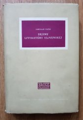 kniha Dejiny literatúry slovenskej, Slovenské vydavateľstvo krásnej literatúry 1953