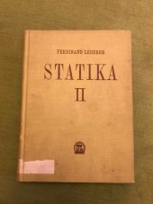 kniha Statika  2.diel, Slovenské vydavateľstvo technickej literatúry 1956