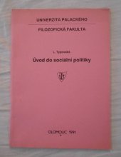 kniha Úvod do sociální politiky, Univerzita Palackého 1991