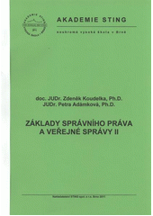 kniha Základy správního práva a veřejné správy II, Sting 2011