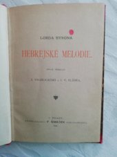 kniha Lorda Byrona Hebrejské melodie, F. Šimáček 1890