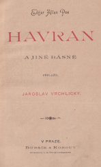 kniha Havran a jiné básně, Bursík & Kohout 1891