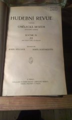 kniha Hudebni revue rocnik IV. 1911, Umělecká beseda 1911