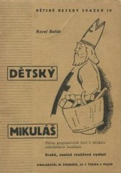 kniha Dětský Mikuláš Sbírka programových čísel k dětským mikulášským besídkám, Marie Švejdová, dříve F. Švejda 1947